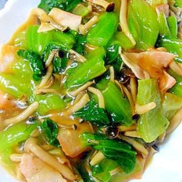チンゲン菜とキノコ❤オイスター煮~